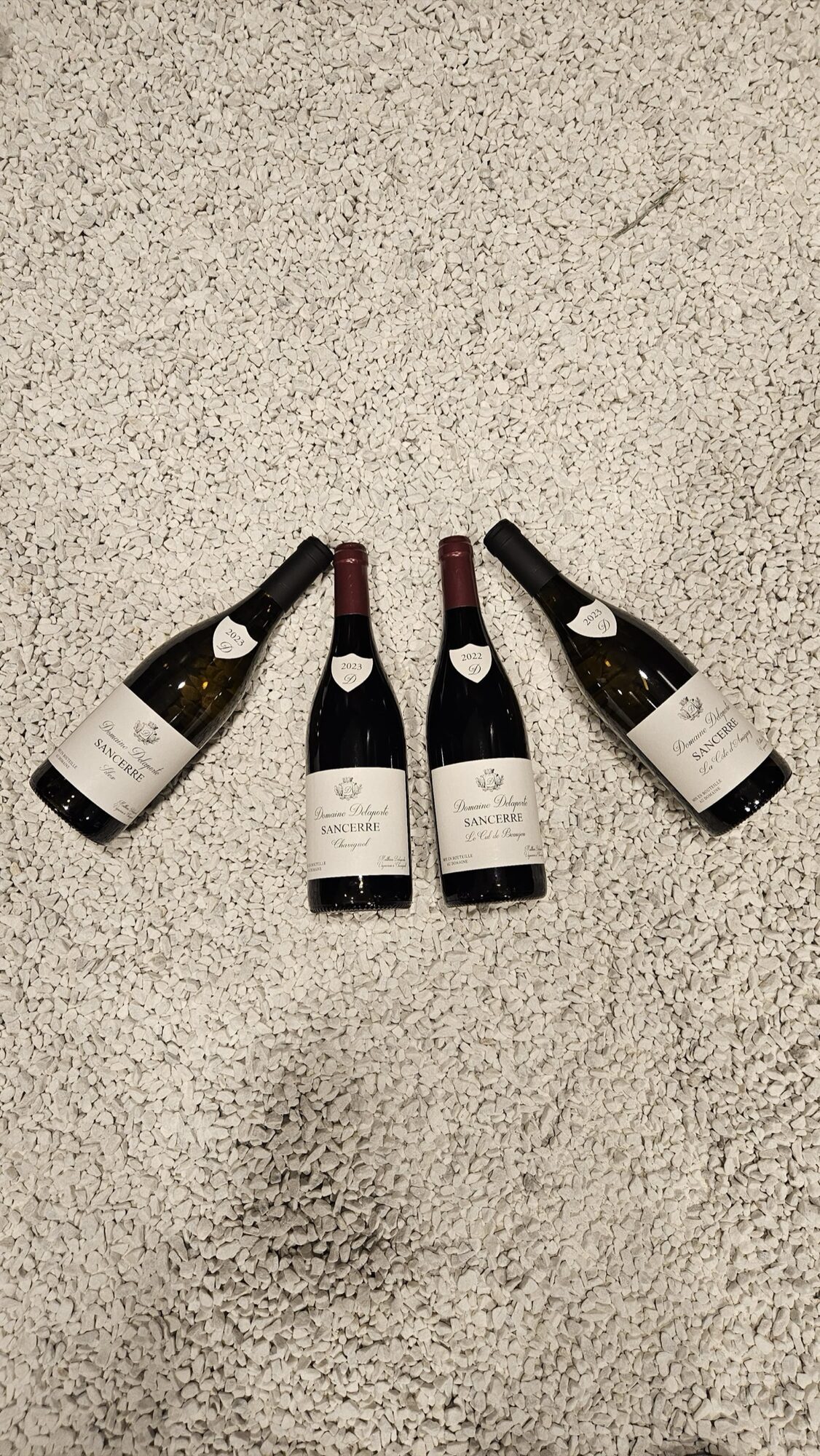 Quatre Sancerre du Domaine Delaporte : Chavignol, Le Cul de Beaujeu, la Cuvée Silex et la Côte d'Amigny