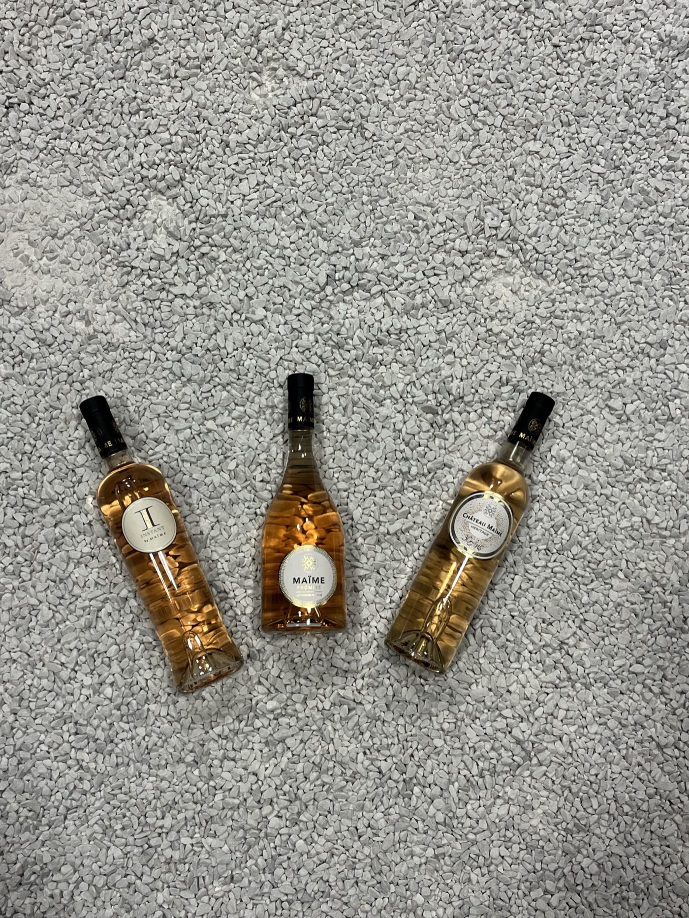 Château Maïme's three rosés: L'Instant, Promise and Héritage